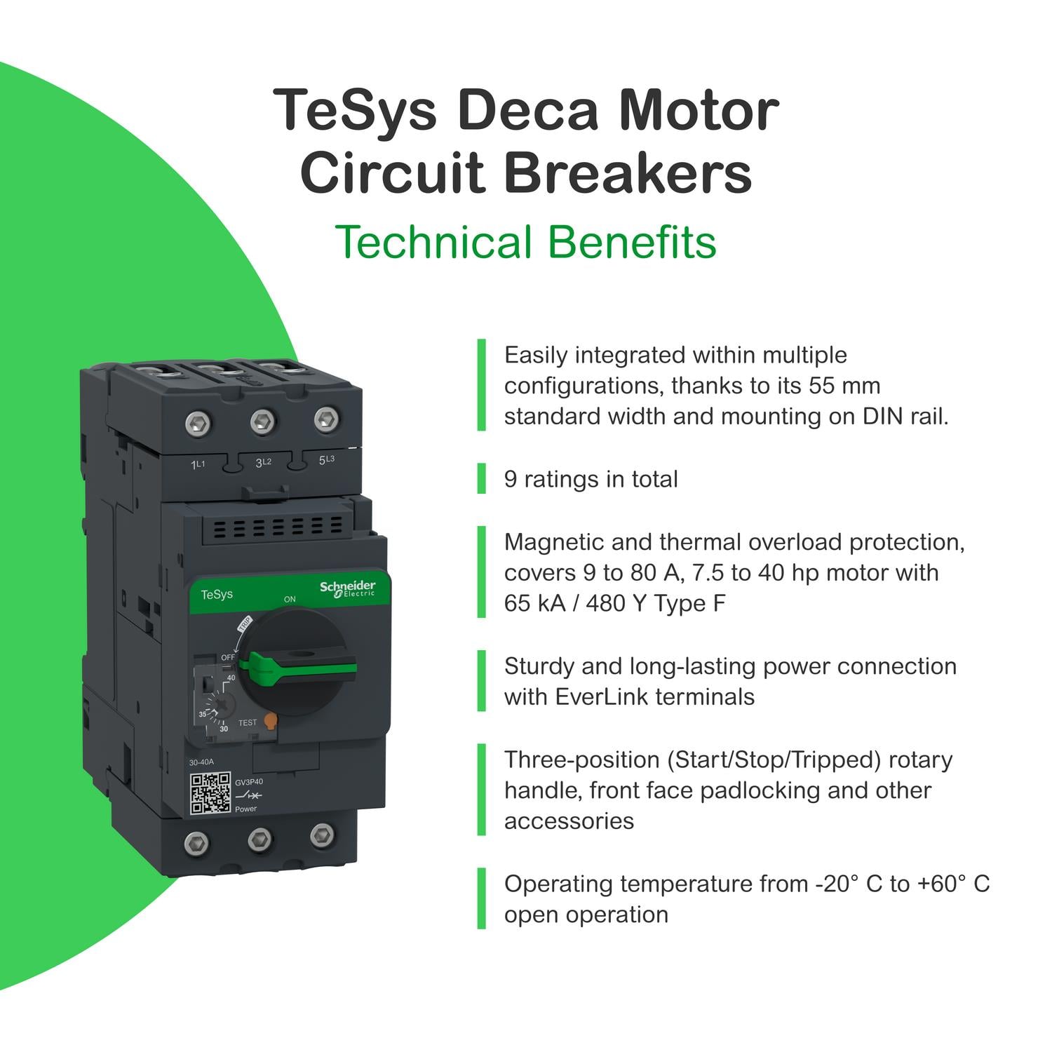 Schneider Electric GV3P40 -Tesys Gv3 Motor Devre Kesici Termik Many. 30-40A