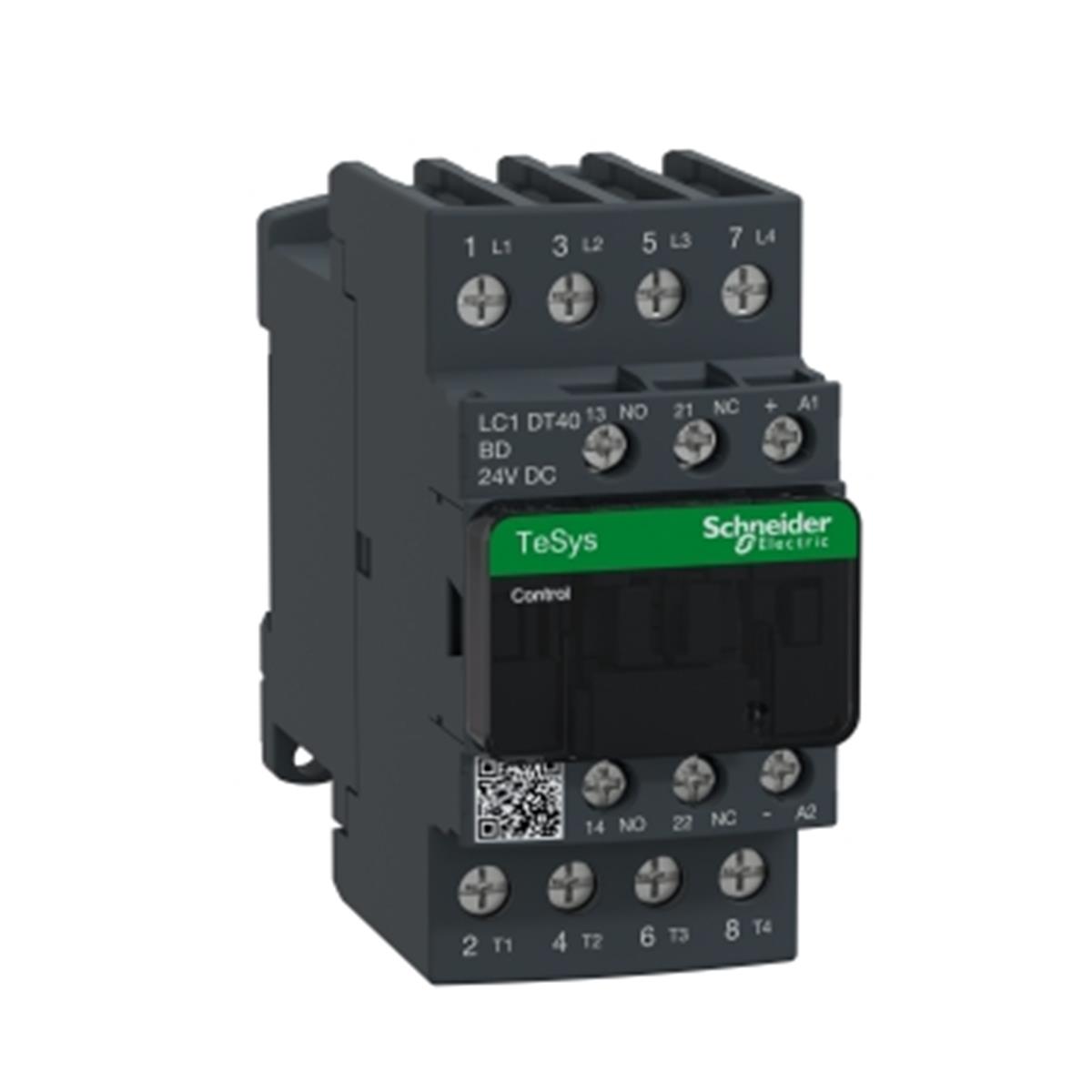 LC1DT40BD
TeSys D Kontaktör 4P 40A AC1 24VDC 4NA