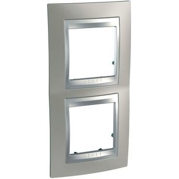 MGU66.004V.039Unica Mat nikel-Alüminyum İkili dikey çerçeve
