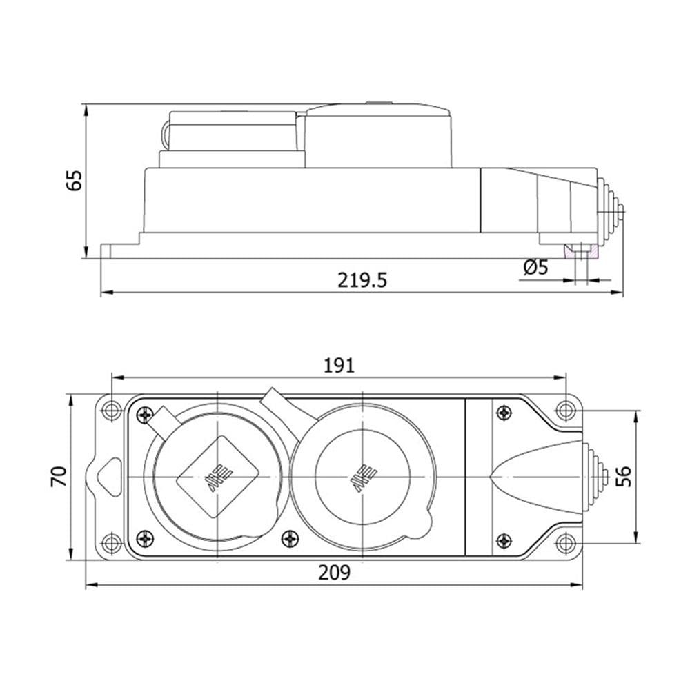mete enerji,MT401050,3x25A. 1 AD./1x16 1 AD. İKİLİ GRUP PRİZ