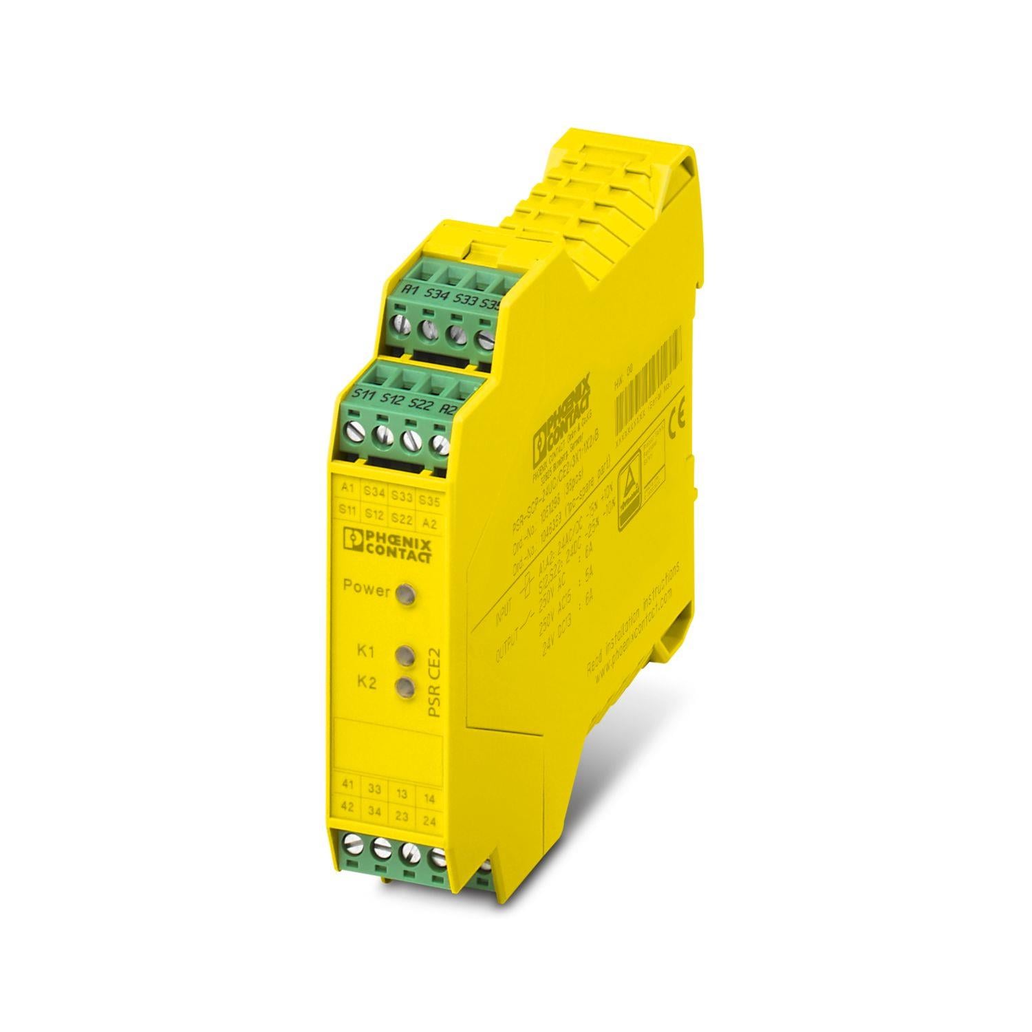 PSR-SCP-24UC/CE2/3X1/1X2PHOENIX CONTACT ACİL DURUŞ GÜVENLİK RÖLESİ
