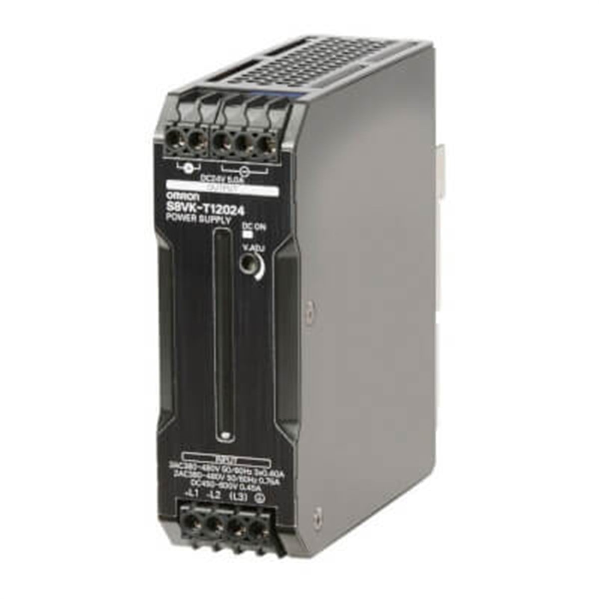 S8VK-T12024
Kitap tipi güç kaynağı, PRO, 3 faz, 120 W, 24VDC, 