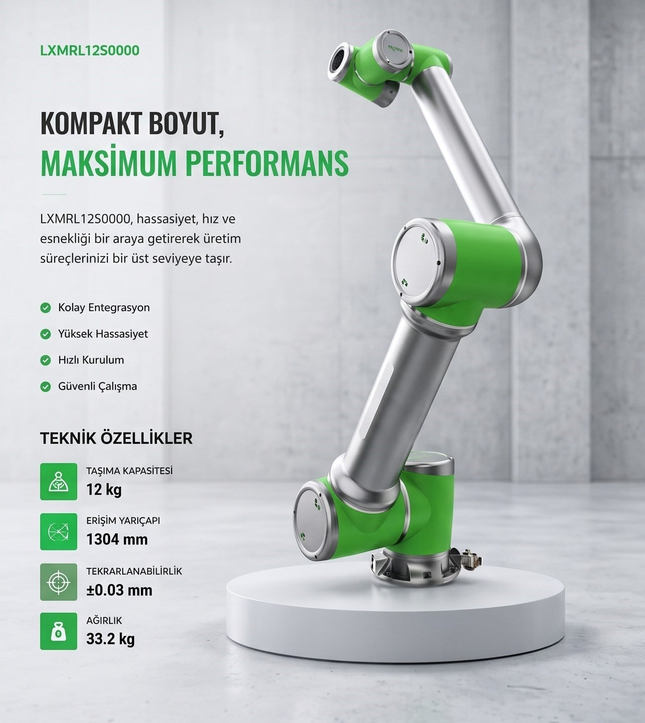 Schneider ,LXMRL12S0000 ,collaborative robot, Lexium Cobot, maximum payload 12kg
