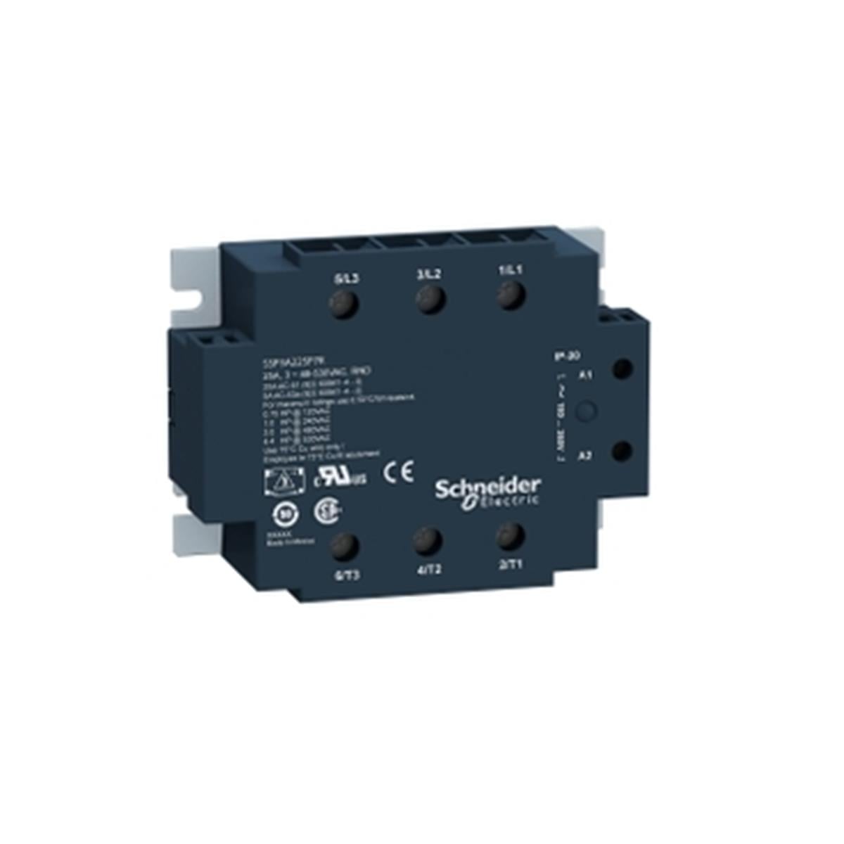 SSP3A250BDT
Schneider Electric , SSP3A250BDT , Solid state relay, Harmony, 50A, panel mount, zero voltage switching, thermal pad, input 4…32V DC, output 48…530V AC