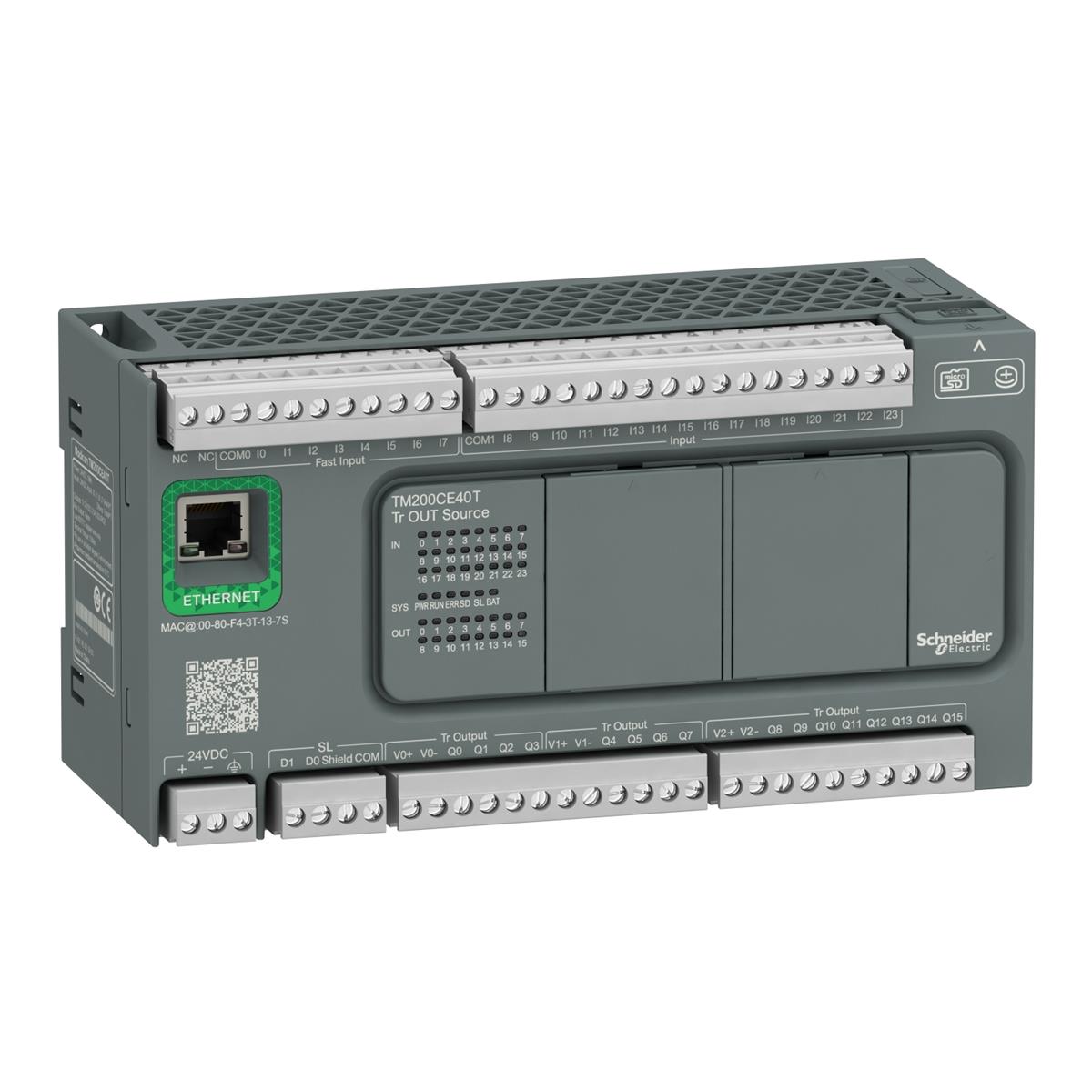 TM200CE40T
SCHNEIDER , TM200CE40T , Contr. M200 40I/O,DC24, 24 DC IN