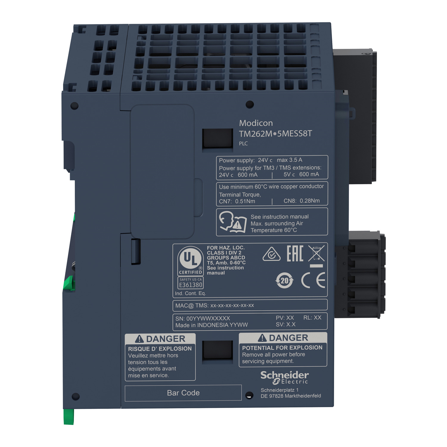 Schneider Electric ,TM262M15MESS8T  Motion Kontrol Cihazı, Lojik/Motion Kontrol Cihazı Modicon M262,Tm262M..., 5Ns/İnst 4 Ax. Eth. Sercos 3