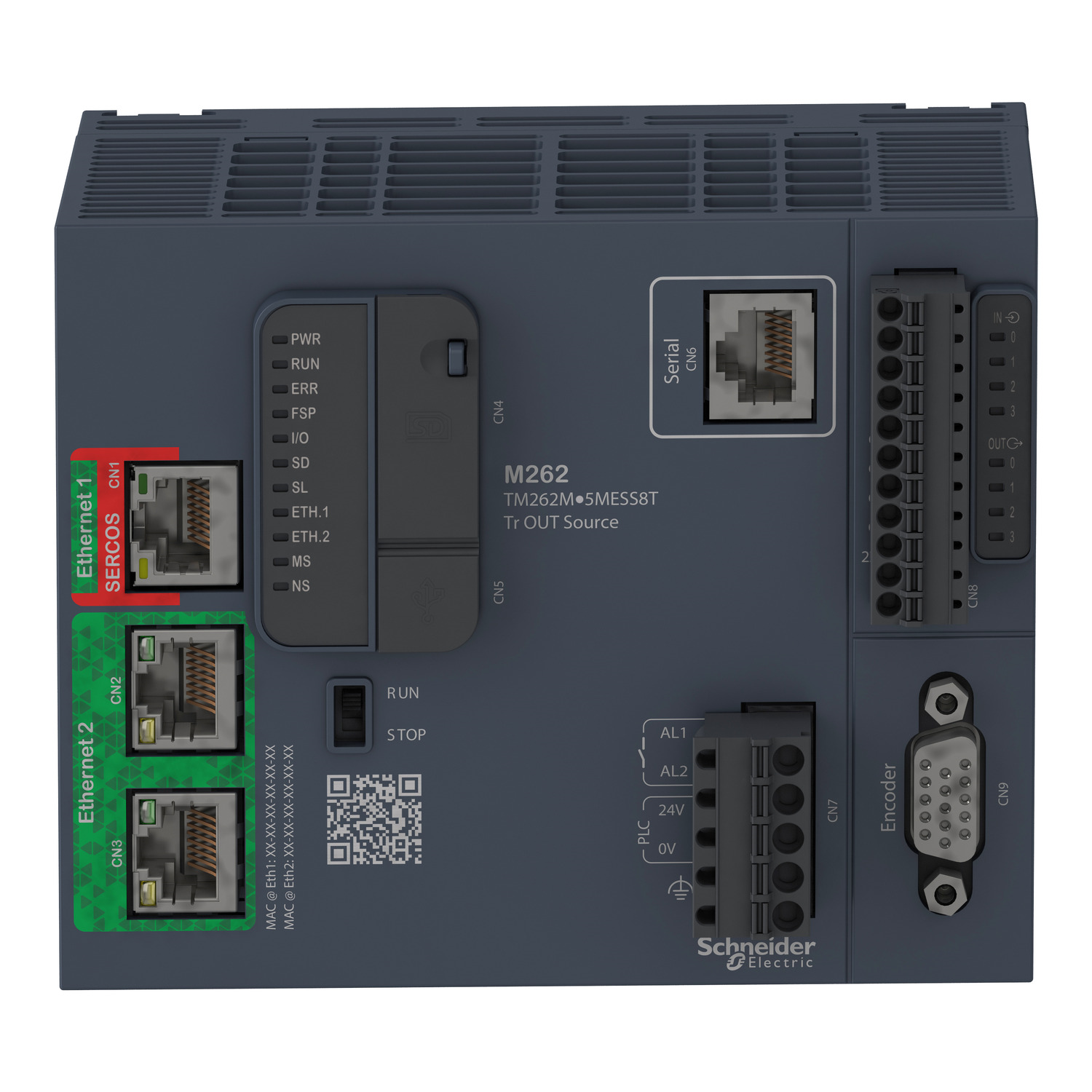 Schneider Electric ,TM262M15MESS8T  Motion Kontrol Cihazı, Lojik/Motion Kontrol Cihazı Modicon M262,Tm262M..., 5Ns/İnst 4 Ax. Eth. Sercos 3