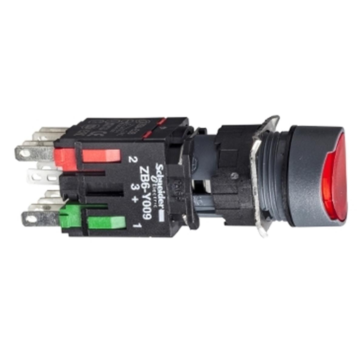 XB6AW4B2B
Kırmızı ışıklı buton Ø16 yaylı dönüş 1NK 12...24V