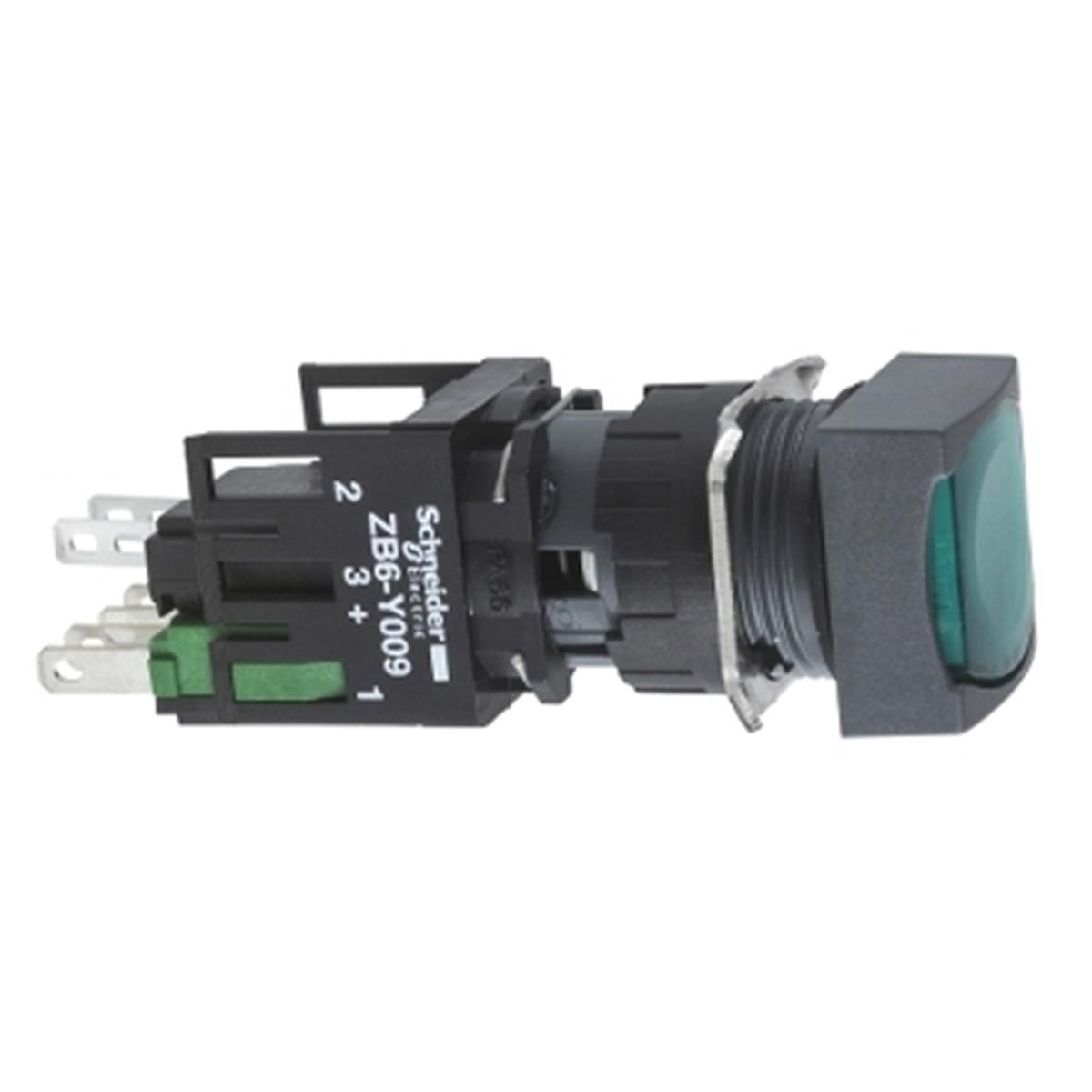 XB6CF3B1B
Yeşil kare buton Ø16 mandallama 1NA 12...24V