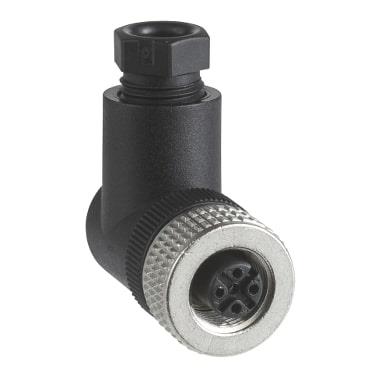 XZCC12FCM50BTelemecanique Sensors , XZCC12FCM50B  , M12  5Pim 90 derece Dirsek  Dişi Konnektör