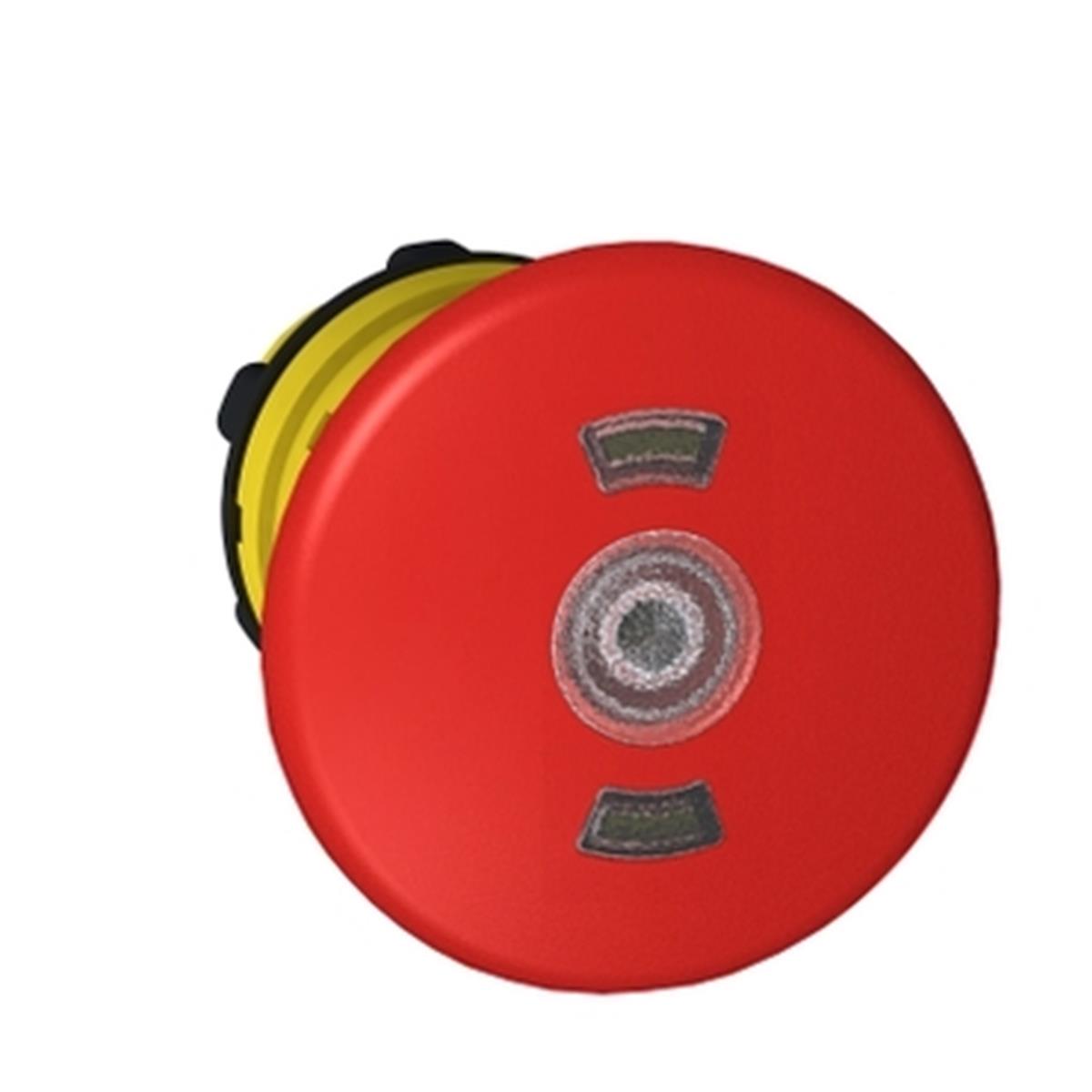 ZB5AT8643M
Kırmızı Ø40 ışıklı Acil durdurma buton başlığı Ø22