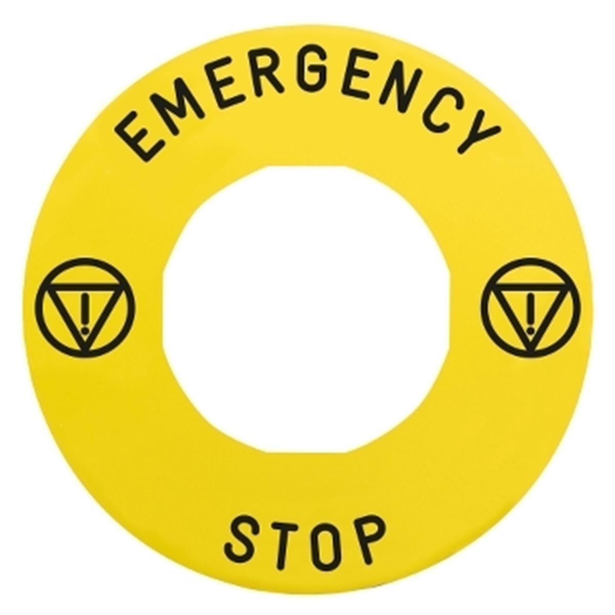 ZBY9330T
Acil Durdurma İçin İşaretli Yazı Ø60 - Emergency S
