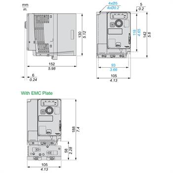 Schneider Electric  ATV320U11N4C Atv320 Kompakt 1,1Kw 500V 3 Faz