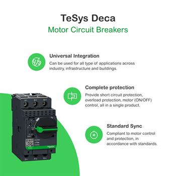 Schneider Electric GV2P05-Tesys Gv2 Motor Devre Kesici Termik Many. 0.63-1A