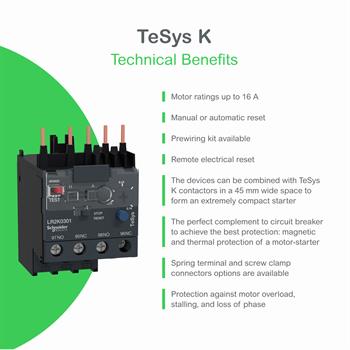 Schneider Electric LR2K0308 TeSys K Termik Röle 1.8-2.6A Class 10A