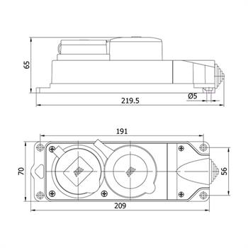 mete enerji,MT401050,3x25A. 1 AD./1x16 1 AD. İKİLİ GRUP PRİZ