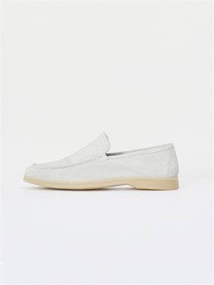 Açık Gri Süet Loafer