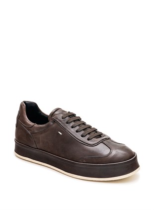 Kahverengi Deri Sneaker