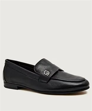 Siyah Deri Loafer