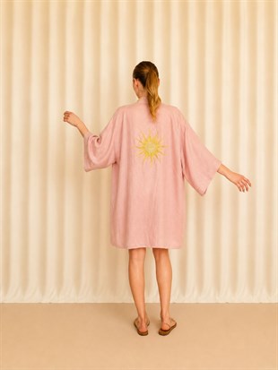 Pembe Kısa Kimono