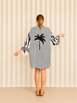 Siyah Kısa Kimono