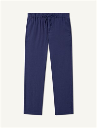 Lacivert Keten Pantolon