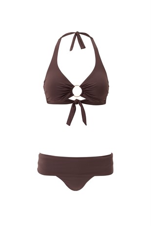 Kahverengi Bikini Üstü