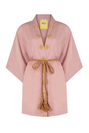 Pembe Kısa Kimono