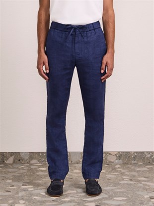 Lacivert Keten Pantolon
