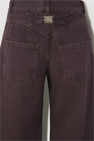 Kahverengi Denim Pantolon