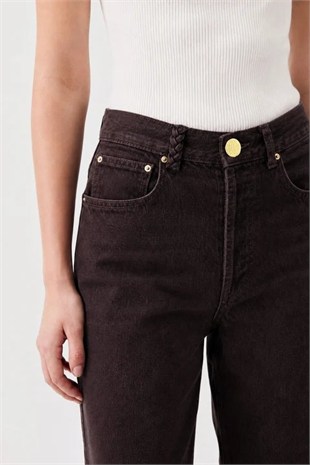 Kahverengi Denim Pantolon