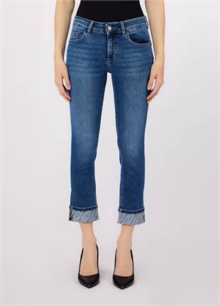 İşleme Detaylı Jean Pantolon