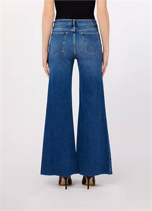 Yüksek Bel Flare Jean Pantolon