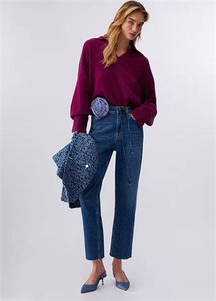 Kemerli Jean Pantolon