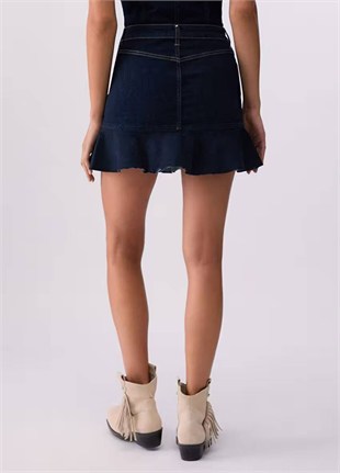 Denim Mini Etek