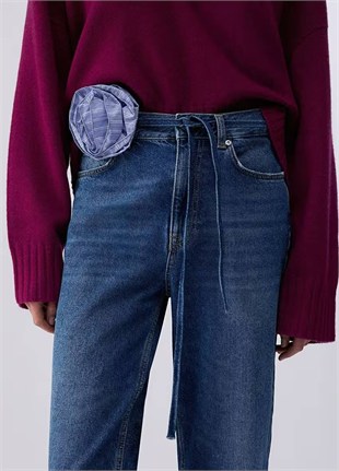Kemerli Jean Pantolon