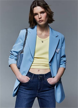 Mavi Blazer Ceket