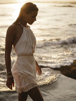 Chiara Ekru Elbise
