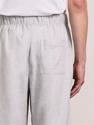 Gri Keten Pantolon