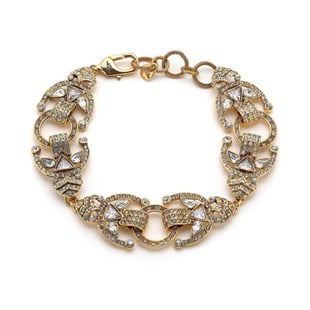 Fiesta Altın Kaplama Zirkon Charm Choker