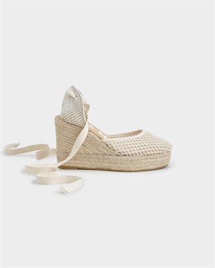 Pamuk Dolgu Topuklu Espadril