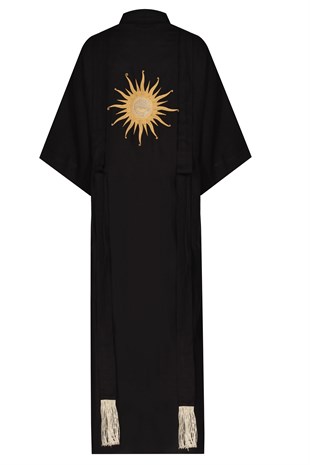 Siyah Uzun Kimono