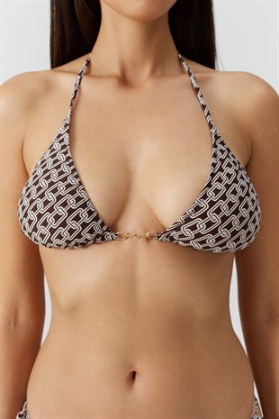 Desenli Bikini Üstü