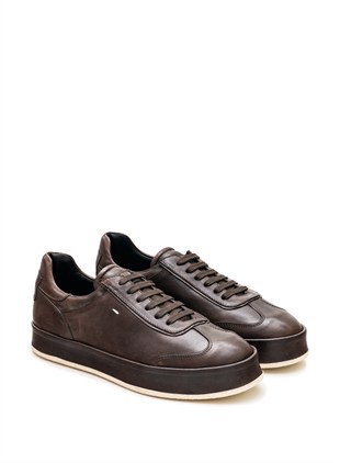 Kahverengi Deri Sneaker
