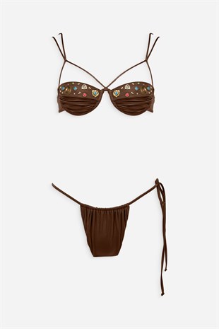 MAMBO Kahverengi Bikini Set