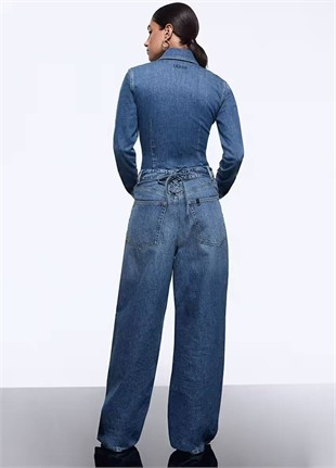 Kemerli Jean Pantolon
