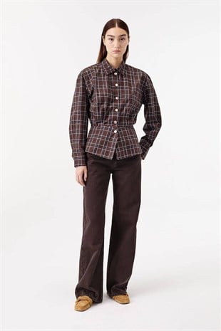 Kahverengi Denim Pantolon