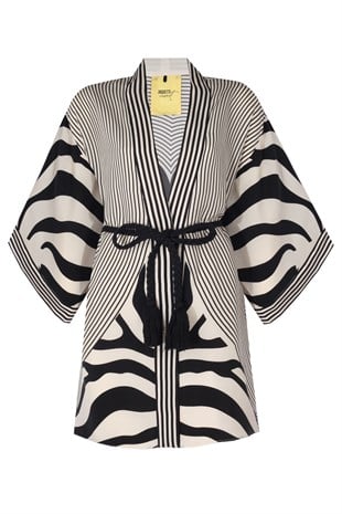 Siyah Kısa Kimono