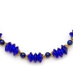 Mineral Muse Lacivert Cam Boncuk, Lapis Kolye