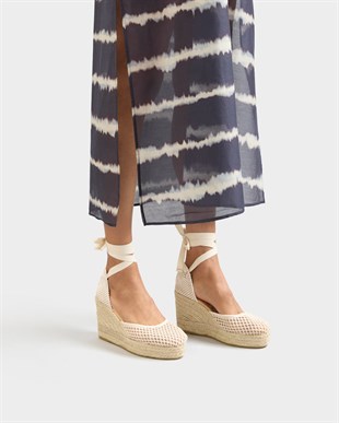 Pamuk Dolgu Topuklu Espadril